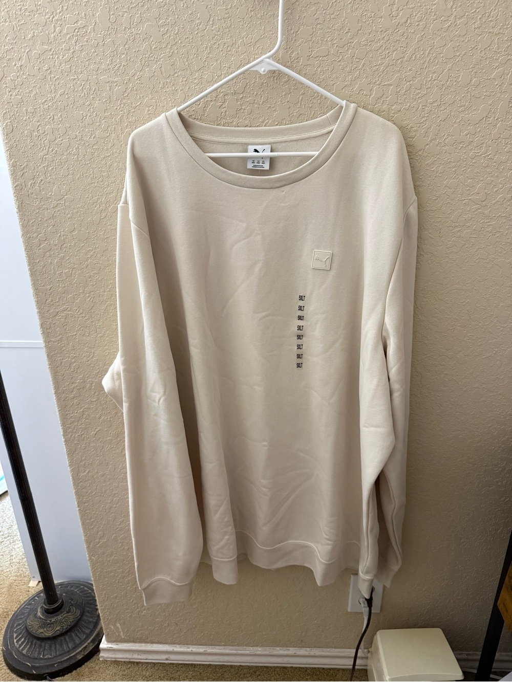 Men’s Big & Tall beige Puma pullover sweatshirt